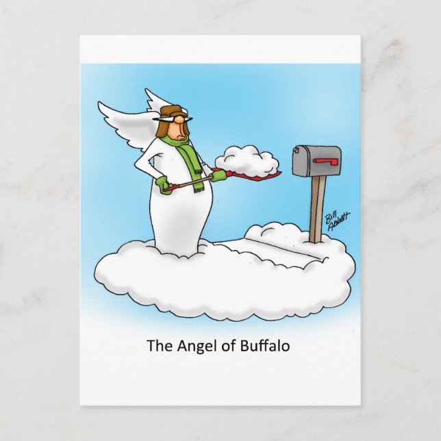 Carte Postale Heavenly Humor Angel Cartoon Gift! (Devant)