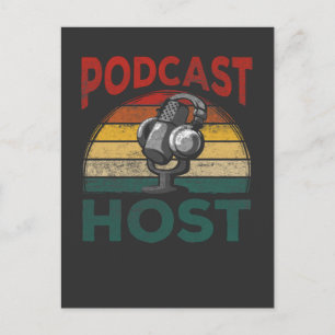 Carte Postale Hébergeur de podcast vintage Podcasting Streaming 