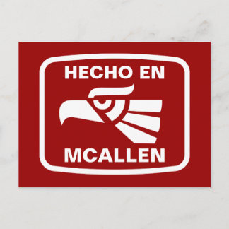 Carte Postale Hecho en McAllen personalizado personnalisé