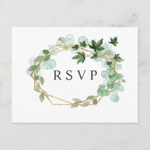 Carte Postale Hedera   Ivy Feuille Botanical Wedding RSVP