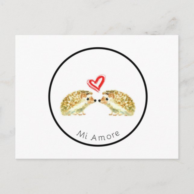 Carte postale Hedgehog Love (Devant)