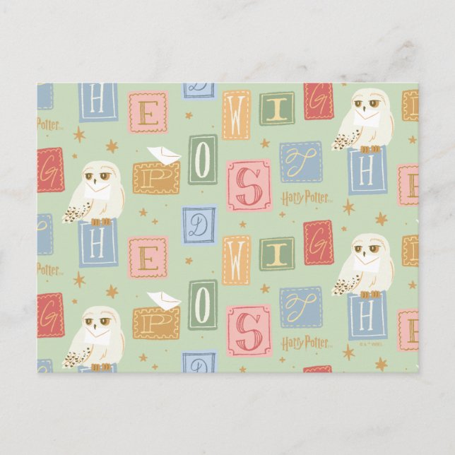 Carte Postale Hedwig Post Letter Block Pattern (Devant)