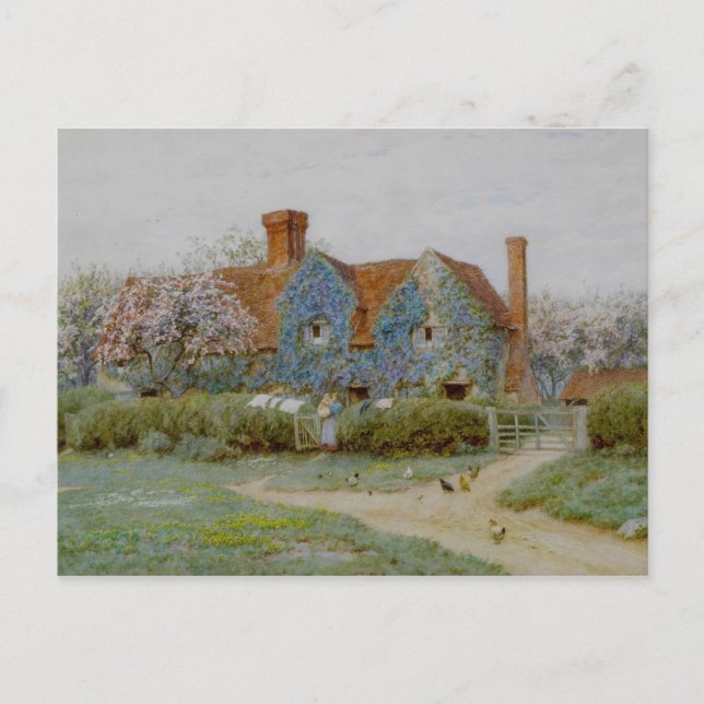 Carte Postale Helen Allingham Buckinghamshire House à Penn Stree (Devant)