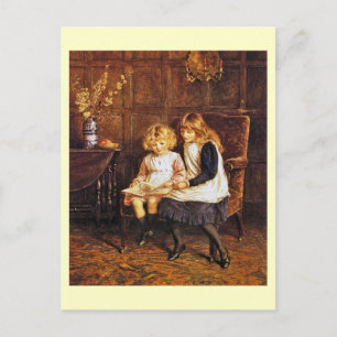 Carte Postale Helen Allingham : Leçon de lecture Art