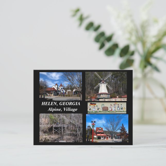 Carte Postale Helen, Géorgie Village alpin (Debout devant)