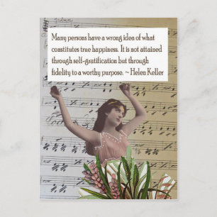 Carte Postale Helen Keller Quote Collage Postcard