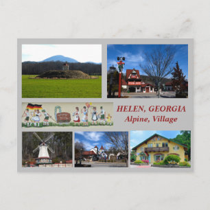 Carte postale Helen, Village alpin de Géorgie