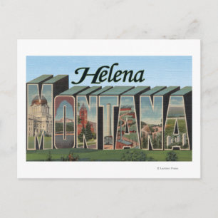 Carte Postale Helena, Montana - Scènes de grandes lettres