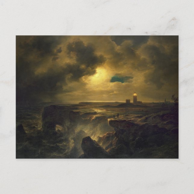 Carte Postale Helgoland au clair de lune, 1851 (Devant)