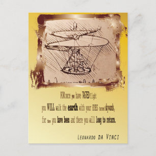 Carte Postale Hélicoptère Da Vinci 🚁 Budget ✨