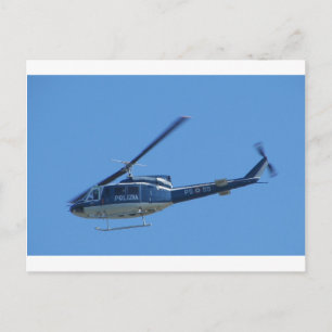 Carte Postale hélicoptère de la police italienne.