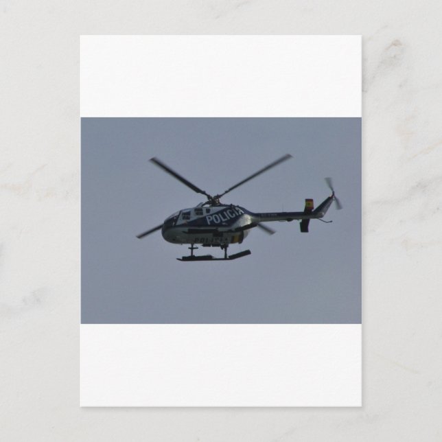 Carte Postale Hélicoptère de police espagnol (Devant)