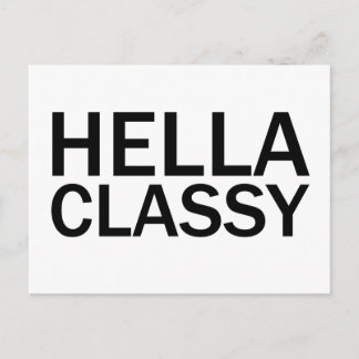 Carte Postale HELLA CLASSY Funny Rude Tous les T-shirts Casquett