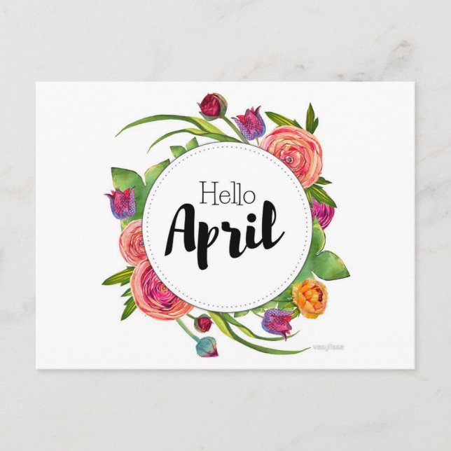 Carte Postale Hello April (Devant)