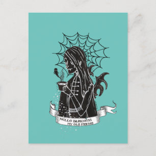 Carte Postale Hello Darkness Vamp Goth avec T-shirt café noir