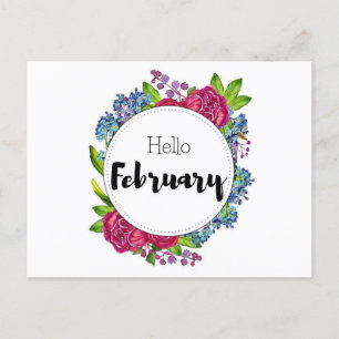Carte Postale Hello February