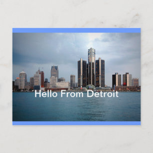 Carte Postale Hello From Detroit, Michigan Postcard