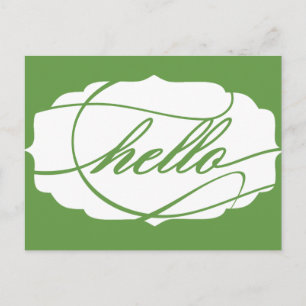 Carte Postale Hello Green
