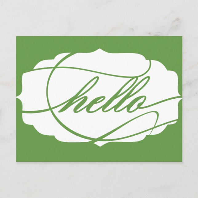 Carte Postale Hello Green (Devant)