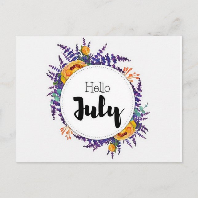 Carte Postale Hello July (Devant)