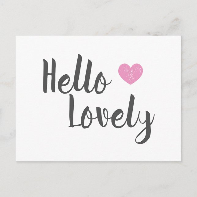 Carte Postale Hello Lovely (Devant)