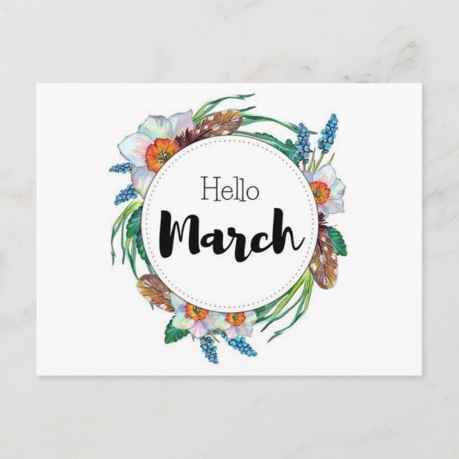 Carte Postale Hello March (Devant)