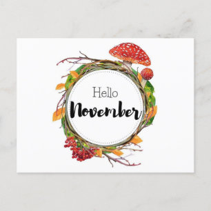 Carte Postale Hello November