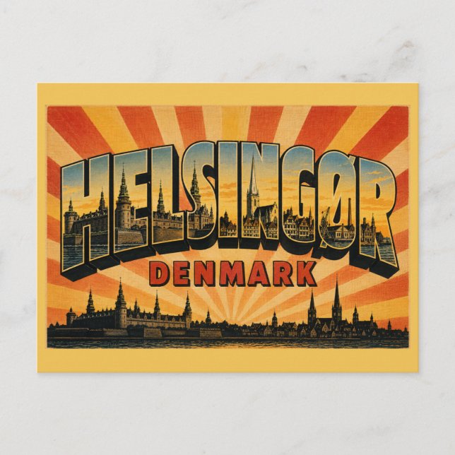 Carte Postale Helsingør Danemark Château de Kronborg (Devant)