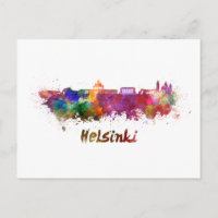 Helsinki ciel en aquarelle