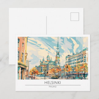 Carte Postale Helsinki Finland Art Vintage Voyage
