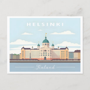 Carte Postale Helsinki Finlande Cathédrale Pastel Travel