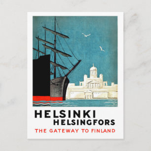 Carte Postale Helsinki, Helsingfors, porte d'entrée de la Finlan