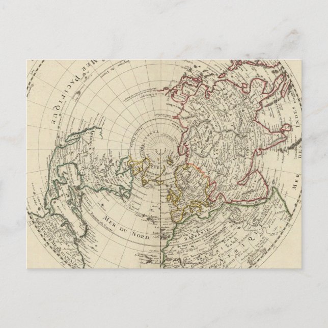 Carte Postale Hémisphère Nord (Devant)