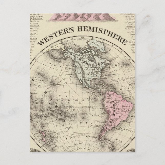 Carte Postale Hémisphère occidental 17 (Devant)