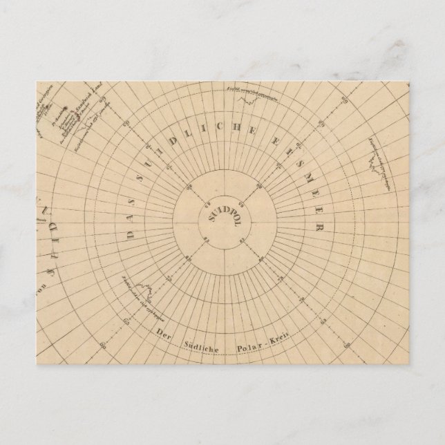 Carte Postale Hémisphère Sud, Antarctique (Devant)