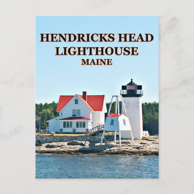 Carte Postale Hendricks Head Lighthouse, Maine Postcard (Devant)