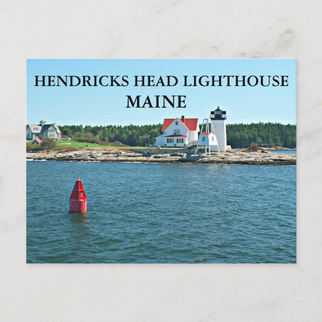 Carte Postale Hendricks Head Lighthouse, Maine Postcard (Devant)