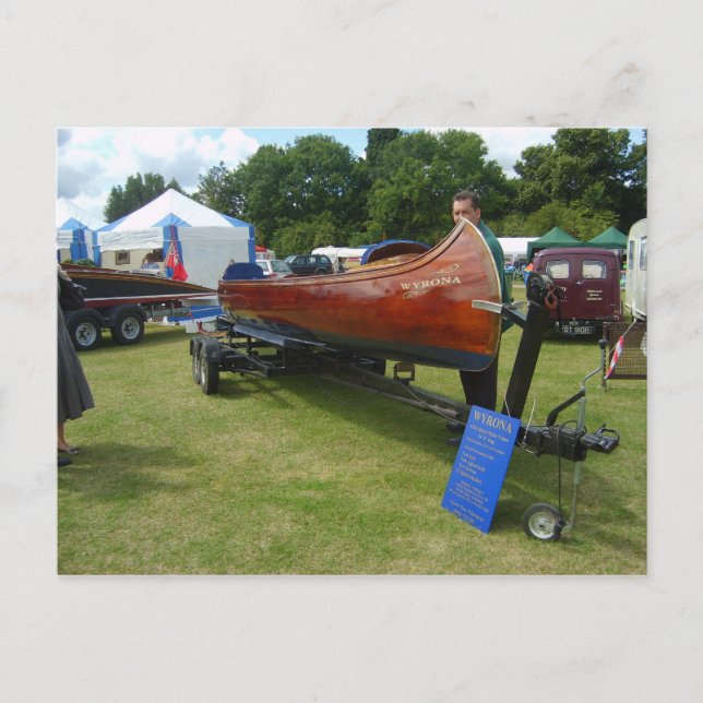 Carte Postale Henley sur la Tamise, canoë traditionnel (Devant)
