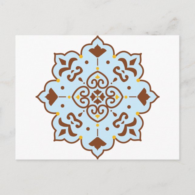 Carte Postale Henna Perse Rug Mandala (Devant)