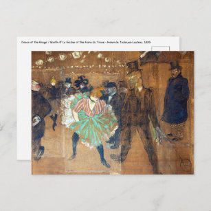 Carte Postale Henri de Toulouse-Lautrec - Danse à la Rouge