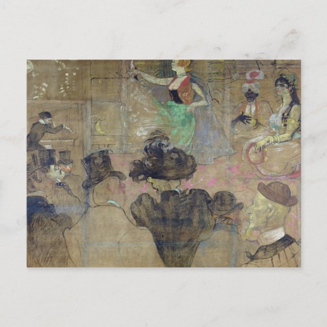 Carte Postale Henri de Toulouse-Lautrec | Danser à la Rouge : (Devant)