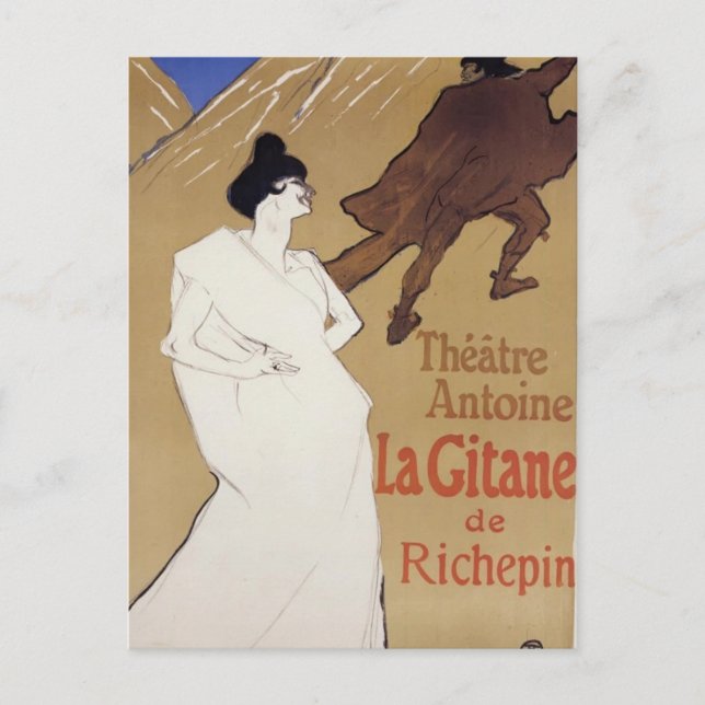 Carte Postale Henri de Toulouse-Lautrec - La Gitane Les Tziganes (Devant)