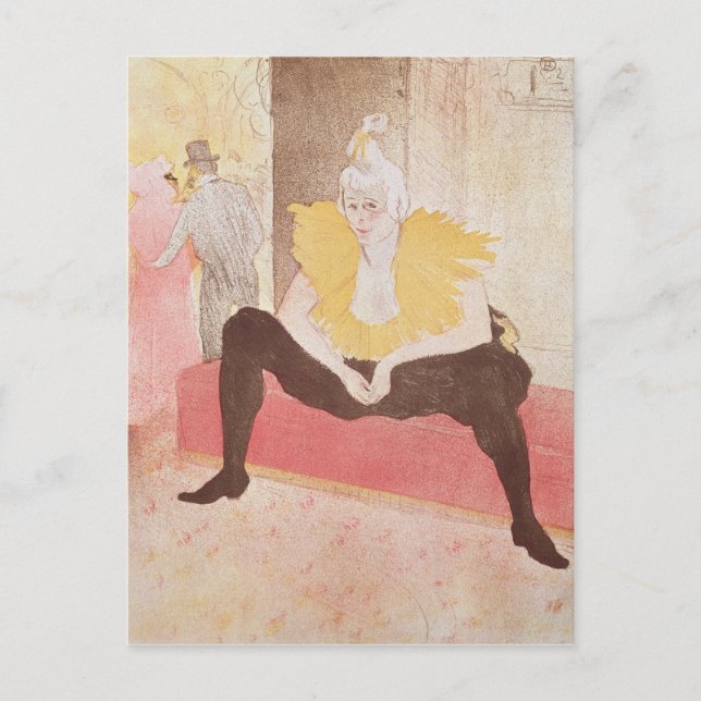 Carte Postale Henri de Toulouse-Lautrec | Le Clowness Cha-U-Kao (Devant)
