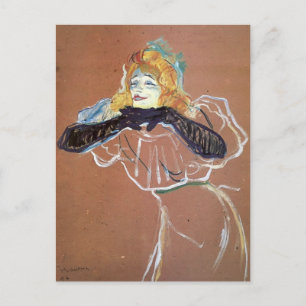 Carte Postale Henri de Toulouse-Lautrec - Yvette Guibert chantan