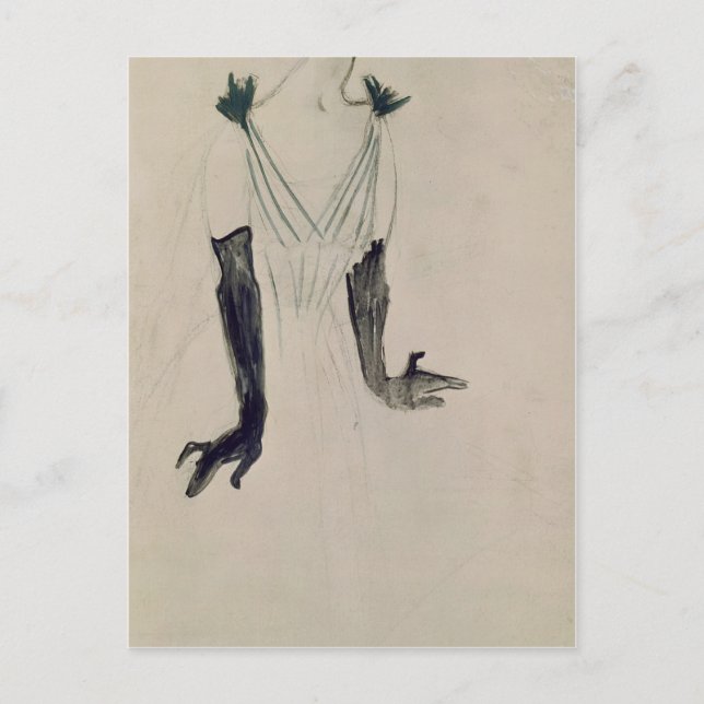 Carte Postale Henri de Toulouse-Lautrec | Yvette Guilbert, 1894 (Devant)