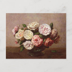 Carte Postale Henri Fantin-Latour - Bowl de Rose