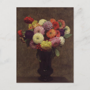 Carte Postale Henri Fantin-Latour-Dahlias
