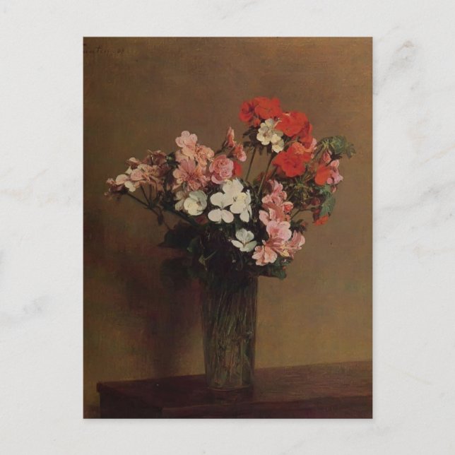 Carte Postale Henri Fantin-Latour - Geraniums (Devant)
