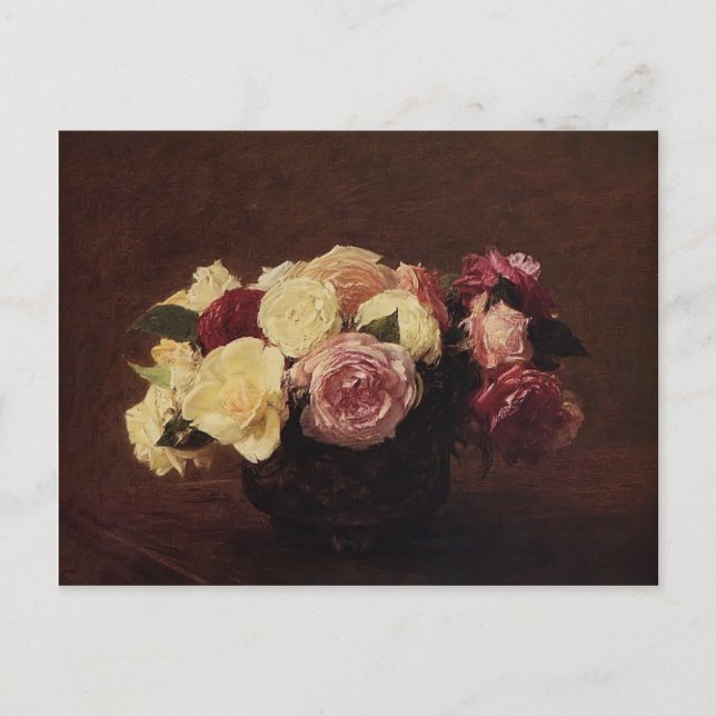 Carte Postale Henri Fantin-Latour - Rose (Devant)