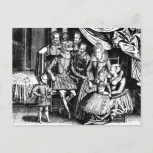 Carte Postale Henri IV Roi de France avec sa famille